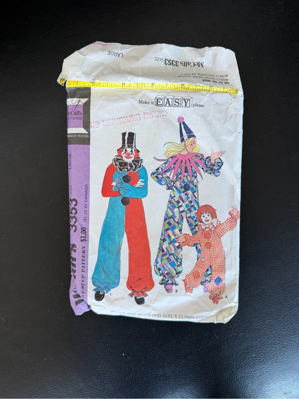 Clown Costume Sewing Pattern